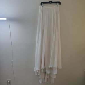 Monique Lhuillier Cream High-Low Skirt